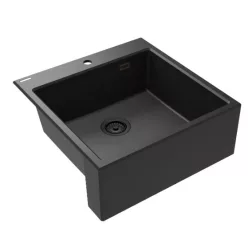   Mosogatótálca, Deante Eridan 1 medencés, gránit mosogató, grafit metál ZQE_G10K