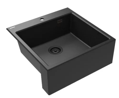 Mosogatótálca, Deante Eridan 1 medencés, gránit mosogató, grafit metál ZQE_G10K