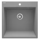 Mosogatótálca, Deante Eridan 1 medencés, gránit mosogató, metálszürke ZQE_S10K