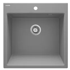   Mosogatótálca, Deante Eridan 1 medencés, gránit mosogató, metálszürke ZQE_S10K