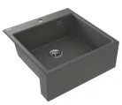 Mosogatótálca, Deante Eridan 1 medencés, gránit mosogató, antracit metál ZQE_T10K