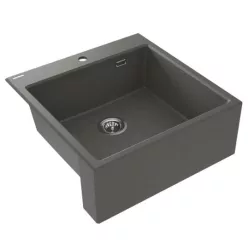   Mosogatótálca, Deante Eridan 1 medencés, gránit mosogató, antracit metál ZQE_T10K