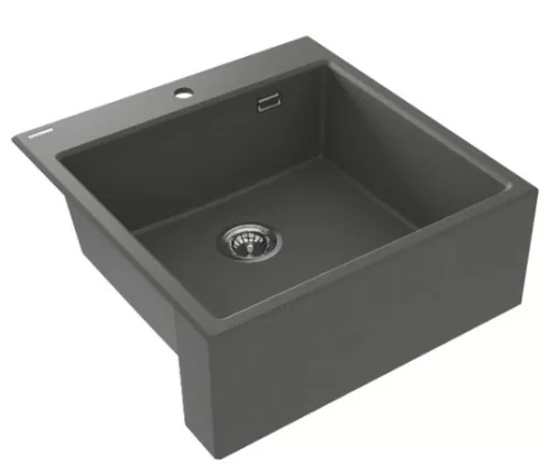 Mosogatótálca, Deante Eridan 1 medencés, gránit mosogató, antracit metál ZQE_T10K