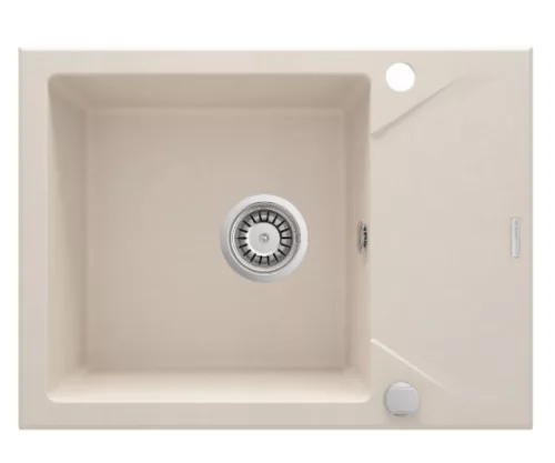 Mosogatótálca, Deante Evora 1 medencés csepegtetővel, gránit mosogató, bézs ZQJ_511A