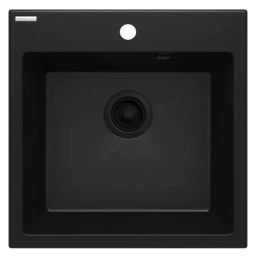 Mosogatótálca, Deante Evora 1 medencés, gránit mosogató, fekete ZQJ_N103
