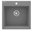 Mosogatótálca, Deante Evora 1 medencés, gránit mosogató, metálszürke ZQJ_S103