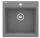 Mosogatótálca, Deante Evora 1 medencés, gránit mosogató, metálszürke ZQJ_S103
