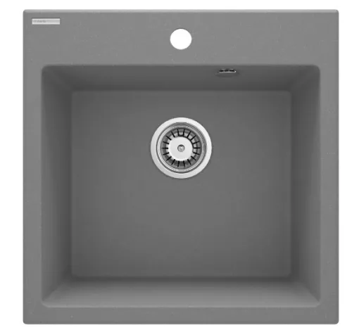 Mosogatótálca, Deante Evora 1 medencés, gránit mosogató, metálszürke ZQJ_S103