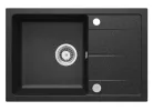 Mosogatótálca, Deante Leda 1 medencés csepegtetővel, gránit mosogató, grafit ZRD_2113