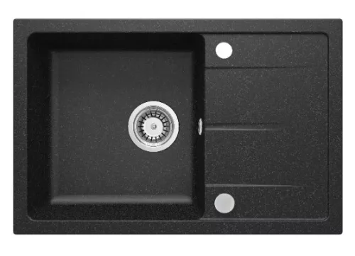 Mosogatótálca, Deante Leda 1 medencés csepegtetővel, gránit mosogató, grafit ZRD_2113