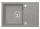 Mosogatótálca, Deante Leda 1 medencés csepegtetővel, gránit mosogató, metálszürke ZRD_S113