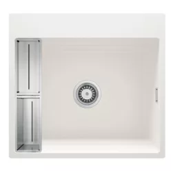   Mosogatótálca, Deante Magnetic 1 medencés, mágneses, gránit mosogató, alabástrom ZRM_A10A