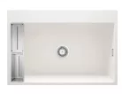 Mosogatótálca, Deante Magnetic 1 medencés, mágneses, gránit mosogató, alabástrom ZRM_A10B