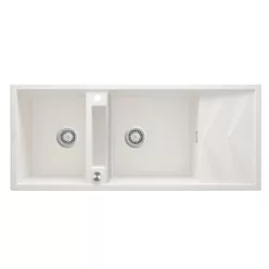   Mosogatótálca,Deante Magnetic 2 medencés+csepegtető, mágneses,gránit mosogató,alabástrom ZRM_A213