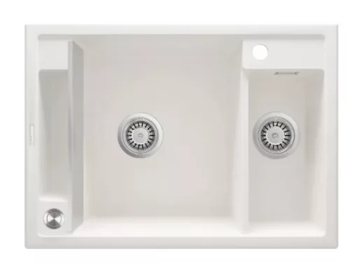 Mosogatótálca,Deante Magnetic 1,5 medencés, mágneses,gránit mosogató,alabástrom ZRM_A503