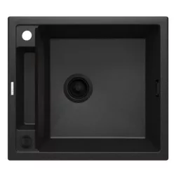   Mosogatótálca, Deante Magnetic 1 medencés, mágneses, gránit mosogató, grafit metál ZRM_G103
