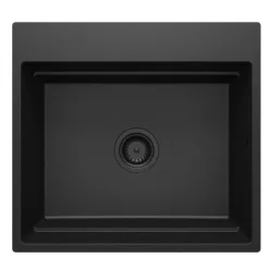   Mosogatótálca, Deante Magnetic 1 medencés, mágneses, gránit mosogató, grafit metál ZRM_G10A