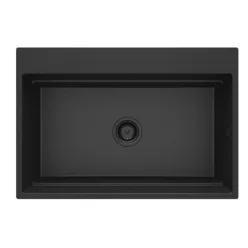   Mosogatótálca, Deante Magnetic 1 medencés, mágneses, gránit mosogató, grafit metál ZRM_G10B