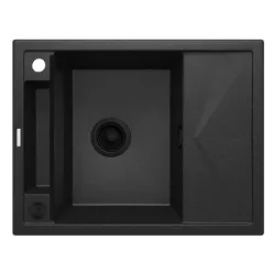   Mosogatótálca,Deante Magnetic 1 medence+csepegtető,mágneses,gránit mosogató,grafit metál ZRM_G11A