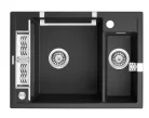 Mosogatótálca,Deante Magnetic 1,5 medencés,mágneses,gránit mosogató,grafit metál ZRM_G503