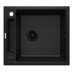   Mosogatótálca,Deante Magnetic 1 medencés,mágneses,gránit mosogató, fekete ZRM_N103