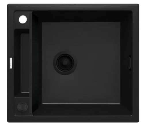 Mosogatótálca,Deante Magnetic 1 medencés,mágneses,gránit mosogató, fekete ZRM_N103