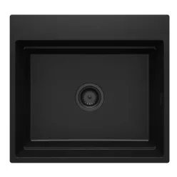   Mosogatótálca,Deante Magnetic 1 medencés,mágneses,gránit mosogató, fekete ZRM_N10A
