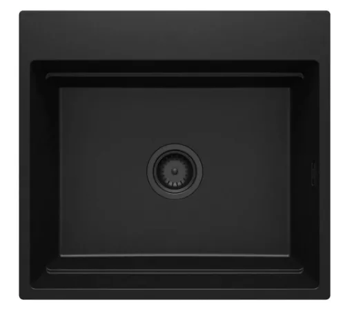 Mosogatótálca,Deante Magnetic 1 medencés,mágneses,gránit mosogató, fekete ZRM_N10A