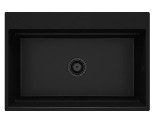 Mosogatótálca,Deante Magnetic 1 medencés,mágneses,gránit mosogató, fekete ZRM_N10B