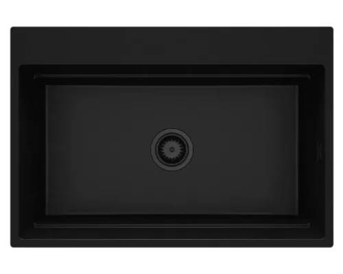 Mosogatótálca,Deante Magnetic 1 medencés,mágneses,gránit mosogató, fekete ZRM_N10B