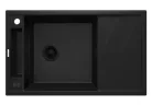 Mosogatótálca,Deante Magnetic 1 medence+csepegtető,mágneses,gránit mosogató,fekete ZRM_N113