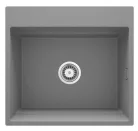 Mosogatótálca,Deante Magnetic 1 medencés,mágneses,gránit mosogató, metálszürke ZRM_S10A