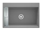 Mosogatótálca,Deante Magnetic 1 medencés,mágneses,gránit mosogató, metálszürke ZRM_S10B