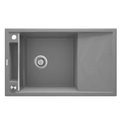  Mosogatótálca,Deante Magnetic 1 medence+csepegtető,mágneses,gránit mosogató,metálszürke ZRM_S113