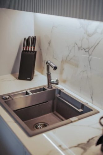 Mosogatótálca,Deante Magnetic 1 medence+csepegtető,mágneses,gránit mosogató,metálszürke ZRM_S11A