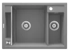 Mosogatótálca,Deante Magnetic 1,5 medencés,mágneses,gránit mosogató, metálszürke ZRM_S503