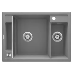   Mosogatótálca,Deante Magnetic 1,5 medencés,mágneses,gránit mosogató, metálszürke ZRM_S503