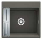 Mosogatótálca,Deante Magnetic 1 medencés,mágneses,gránit mosogató, antracit metál ZRM_T10A