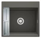 Mosogatótálca,Deante Magnetic 1 medencés,mágneses,gránit mosogató, antracit metál ZRM_T10A