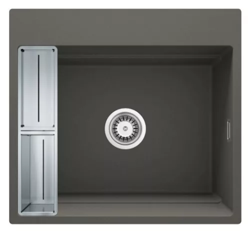Mosogatótálca,Deante Magnetic 1 medencés,mágneses,gránit mosogató, antracit metál ZRM_T10A
