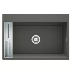   Mosogatótálca,Deante Magnetic 1 medencés,mágneses,gránit mosogató, antracit metál ZRM_T10B