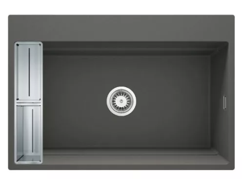 Mosogatótálca,Deante Magnetic 1 medencés,mágneses,gránit mosogató, antracit metál ZRM_T10B