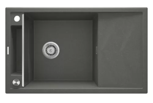 Mosogatótálca,Deante Magnetic 1 medence+csepegtető,mágneses,gránit,antracit metál ZRM_T113