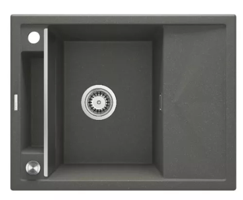 Mosogatótálca,Deante Magnetic 1 medence+csepegtető,mágneses,gránit,antracit metál ZRM_T11A