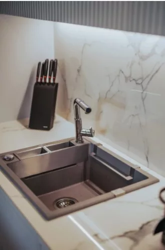 Mosogatótálca,Deante Magnetic 1 medence+csepegtető,mágneses,gránit,antracit metál ZRM_T11A