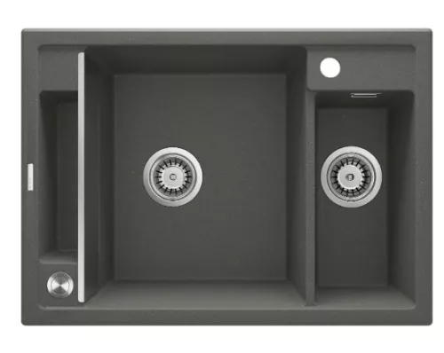 Mosogatótálca,Deante Magnetic 1,5 medencés,mágneses,gránit mosogató, antracit metál ZRM_T503