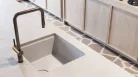 Mosogatótálca, Deante Momi 1 medencés, gránit mosogató, alabástrom ZKM_A10A