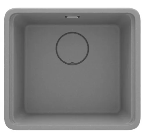 Mosogatótálca, Deante Momi 1 medencés, gránit mosogató, metálszürke ZKM_S10A