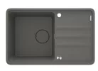 Mosogatótálca, Deante Momi 1 medencés csepegtetővel, gránit mosogató, antracit metál ZKM_T113