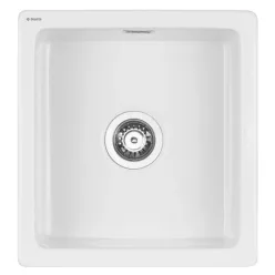   Mosogatótálca, Deante Sabor 1 medencés, kerámia mosogató, fehér ZCB_6103